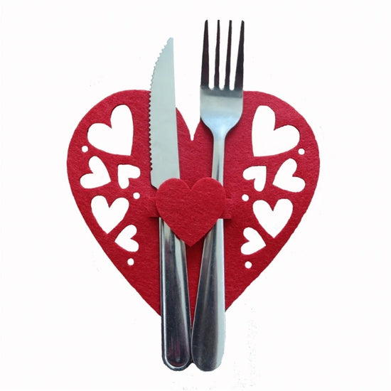 Exquisite Cutlery Bag Set Heart