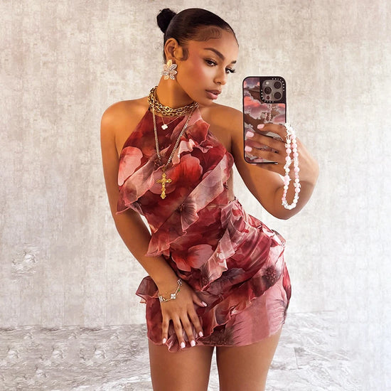 Mini Dress Body-Shaping Vacation Dresses Summer Holiday Beach