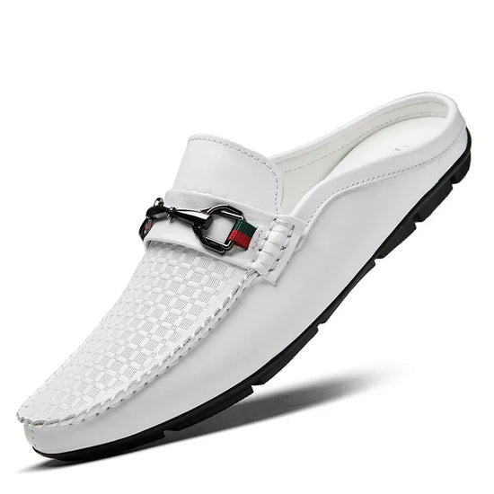 Cow Genuine Leather Slippers for Men